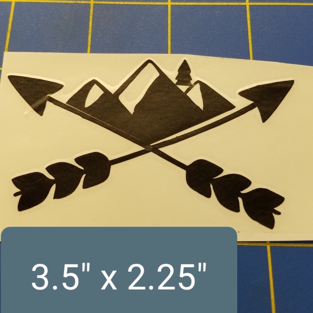 Mountain Black Vinyl Car Decal